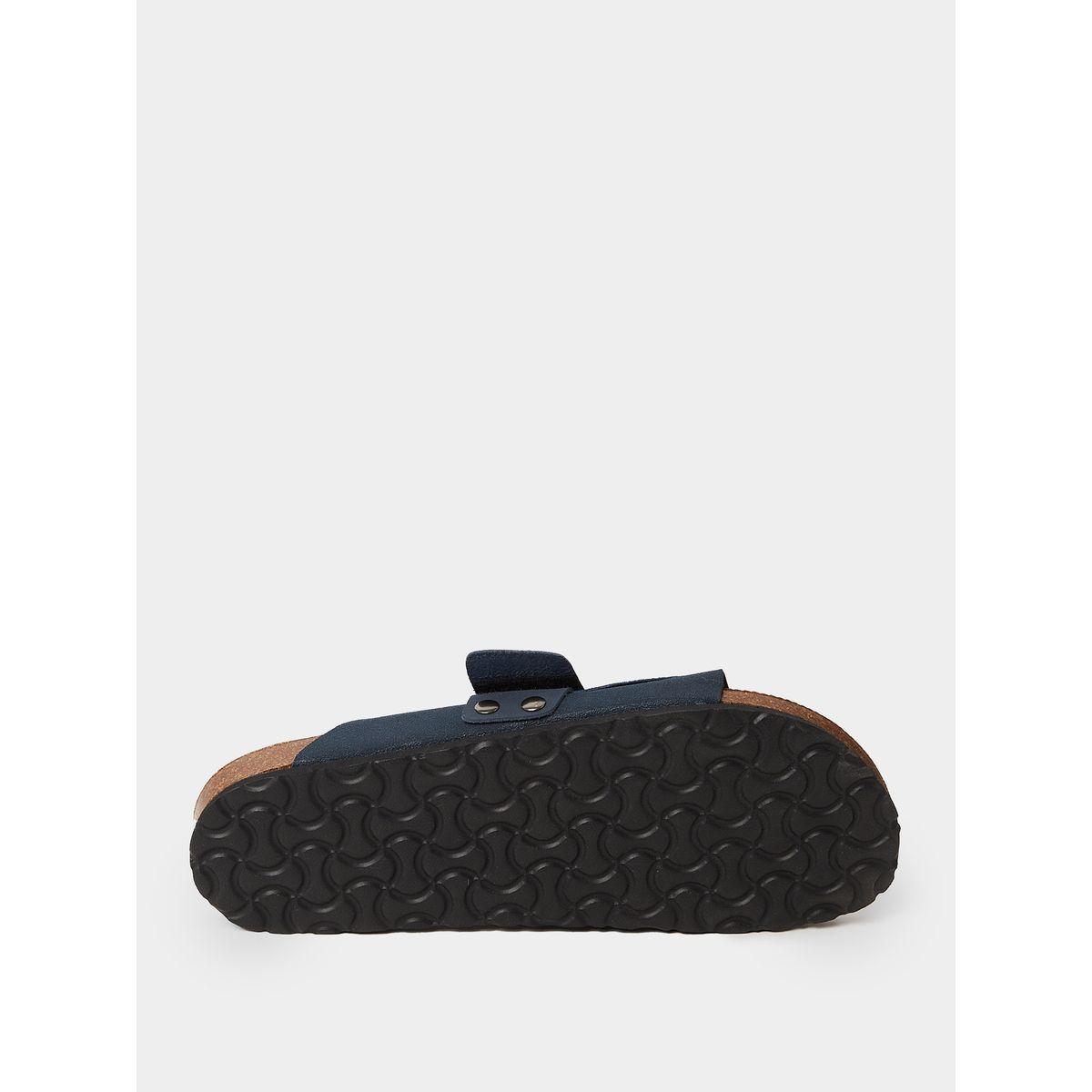 Styli Wide Strap Velcro Detail Slip On Sandals-men-shoes-sandals-image-6