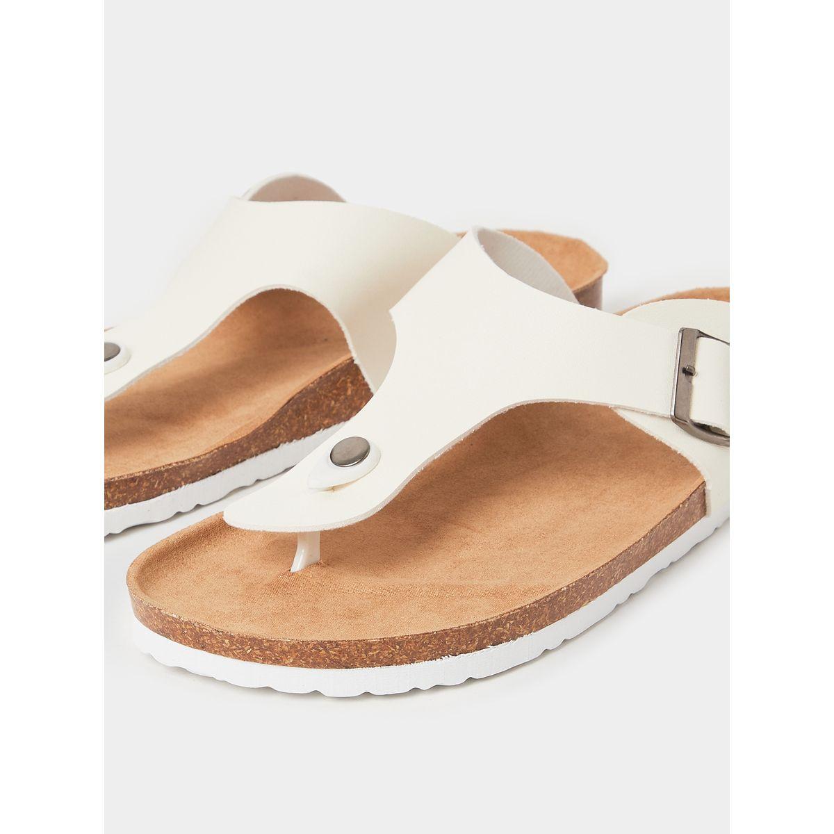 Styli Thong Buckle Detail Slip On Sandals-men-shoes-sandals-image-4