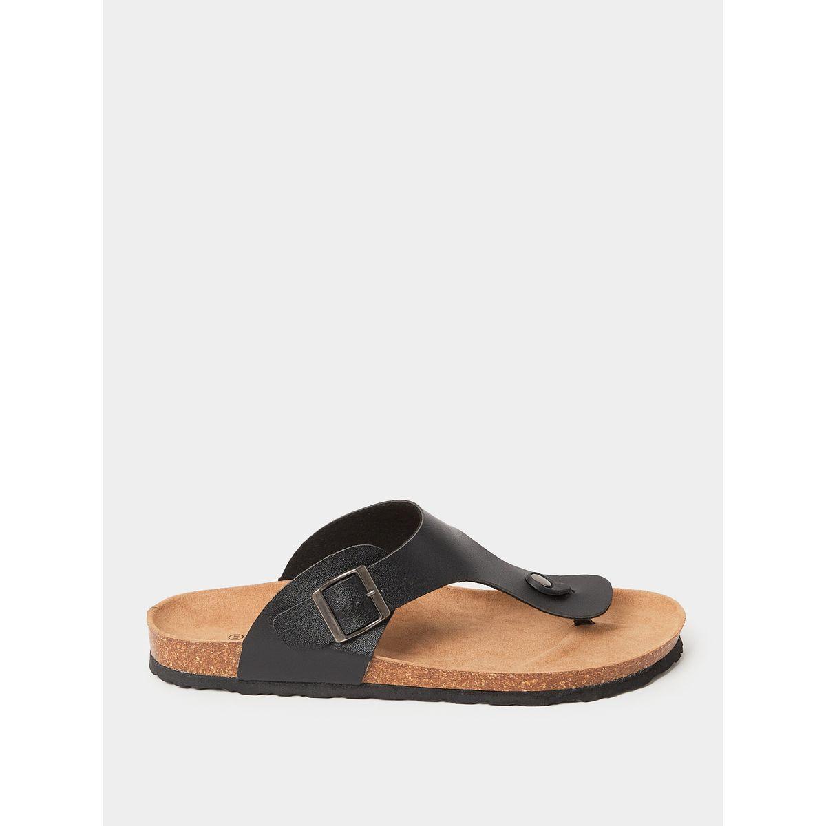Styli Thong Buckle Detail Slip On Sandals-men-shoes-sandals-image-1