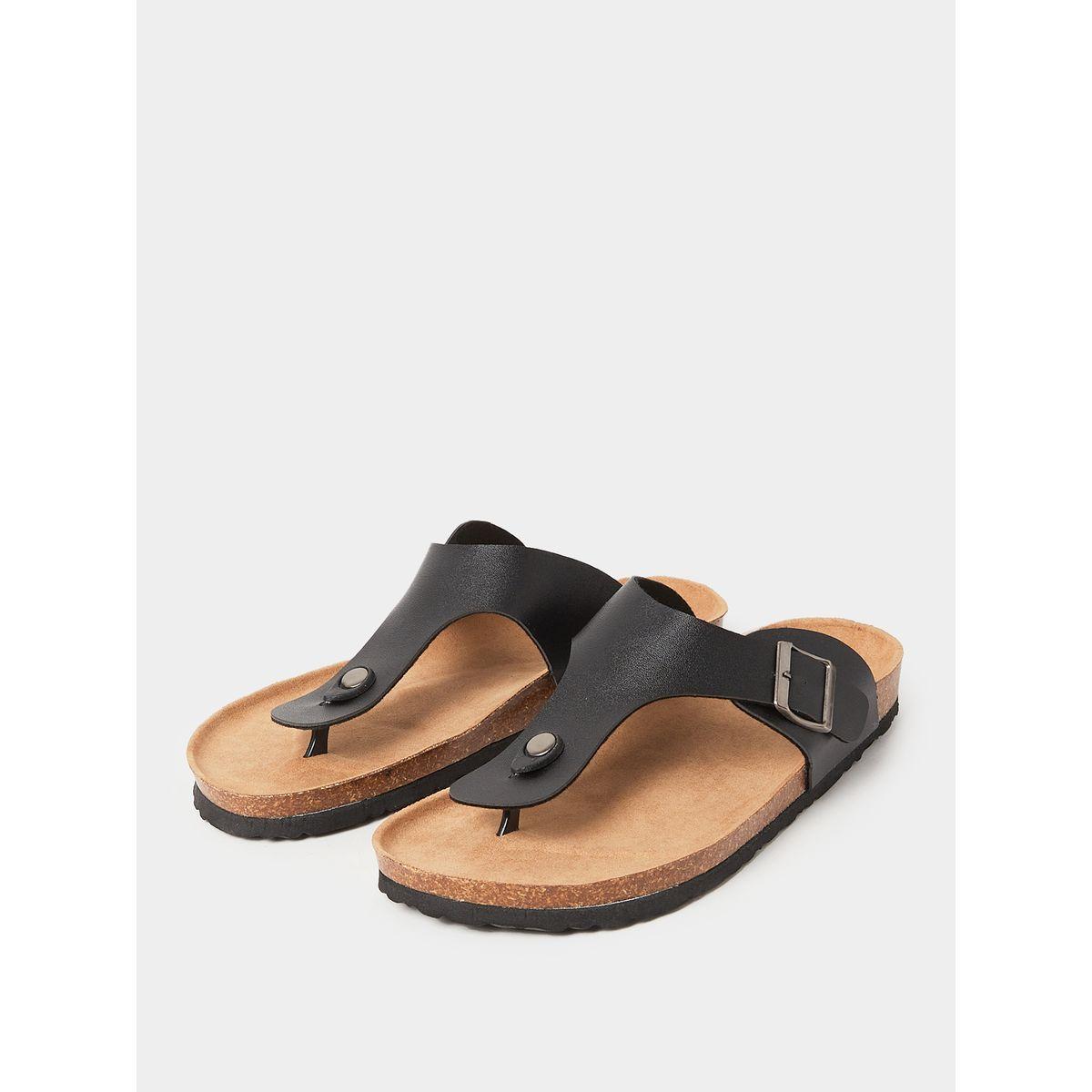 Styli Thong Buckle Detail Slip On Sandals-men-shoes-sandals-image-2