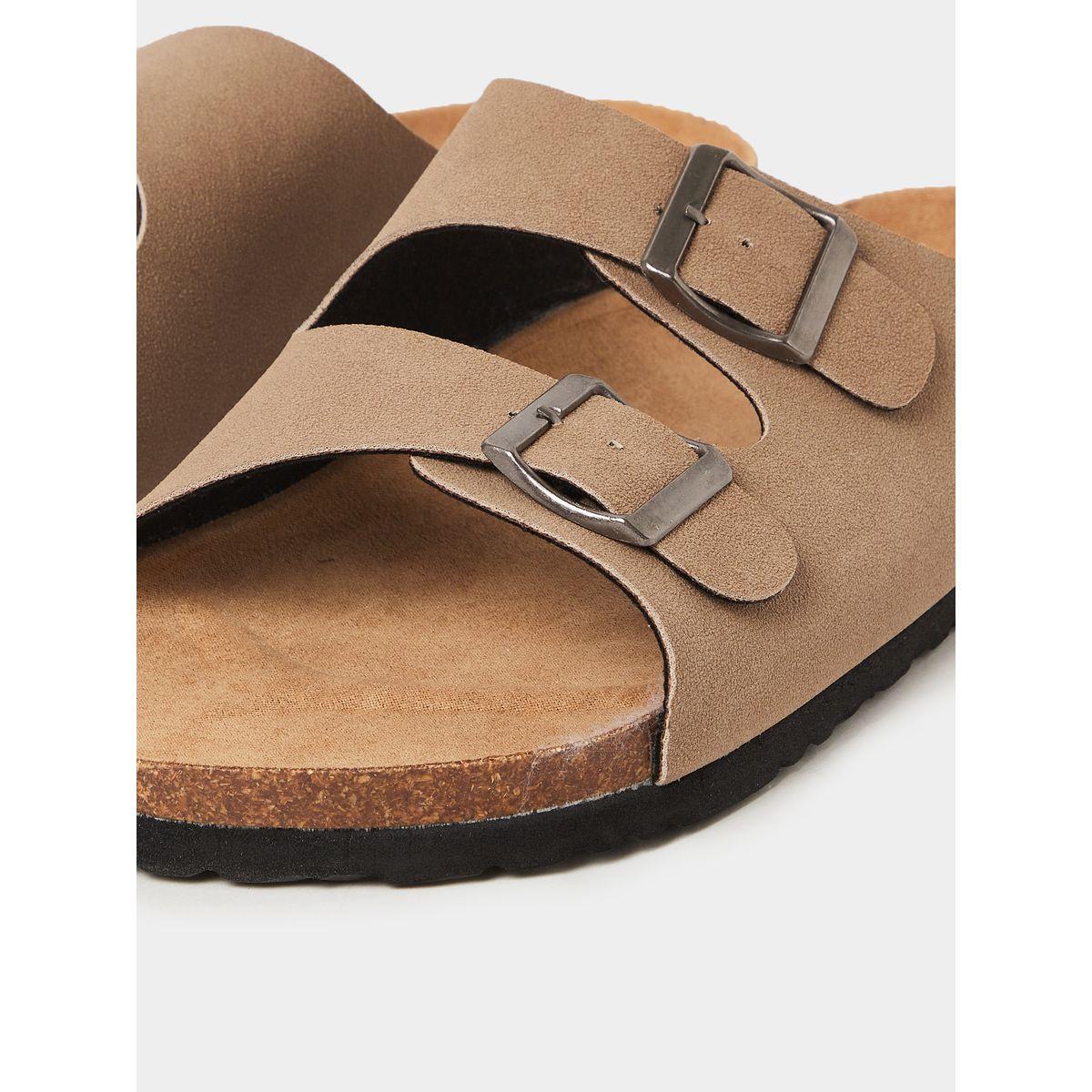 Styli Buckle Strap Detail Slip On Sandals-men-shoes-sandals-image-4