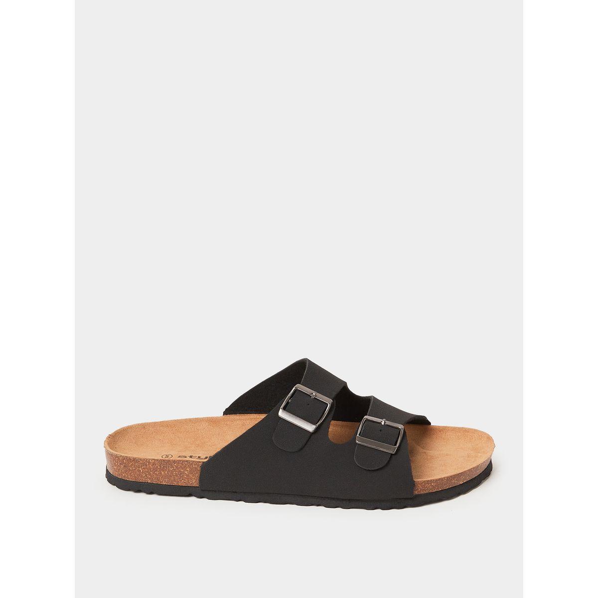 Styli Buckle Strap Detail Slip On Sandals-men-shoes-sandals-image-1