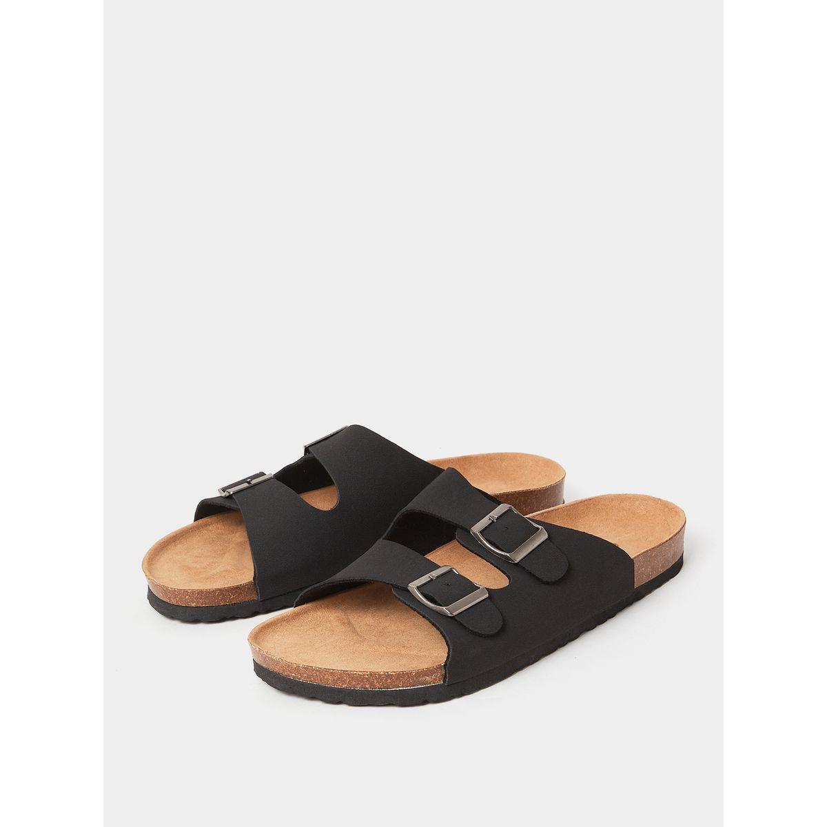 Styli Buckle Strap Detail Slip On Sandals-men-shoes-sandals-image-2