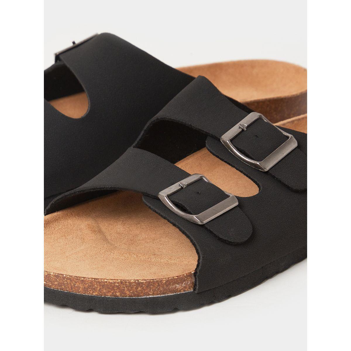 Styli Buckle Strap Detail Slip On Sandals-men-shoes-sandals-image-4