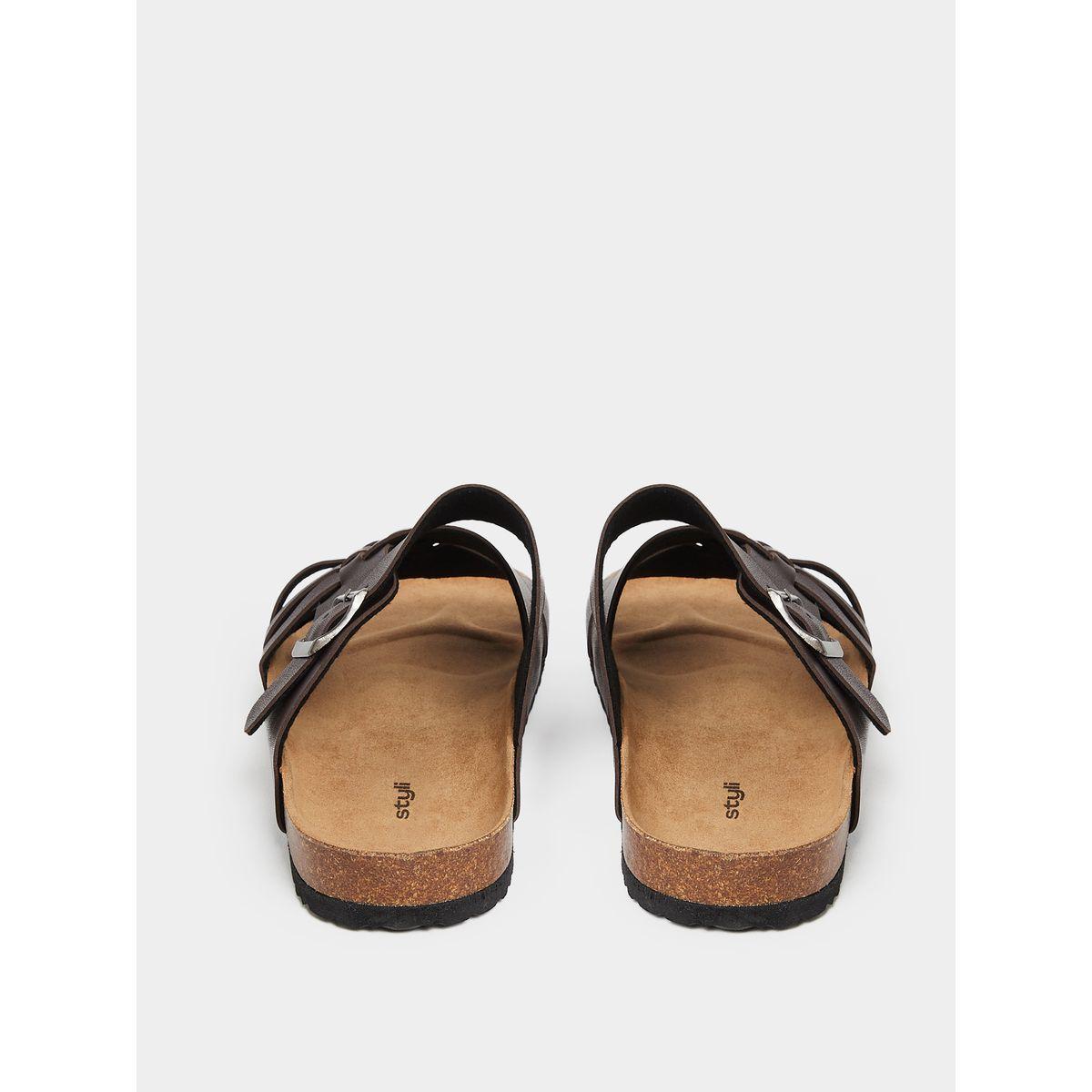 Styli Buckle Metal Pin Detail Strappy Sandals-men-shoes-sandals-image-3