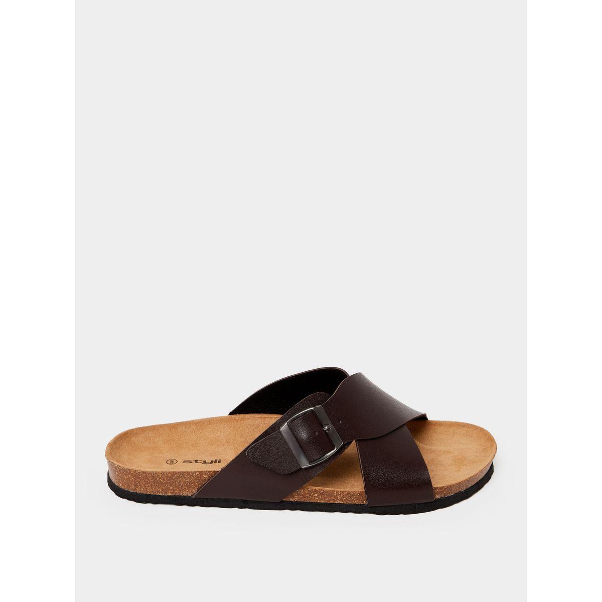 صندل مزين بابزيم معدني-men-shoes-sandals-image-1