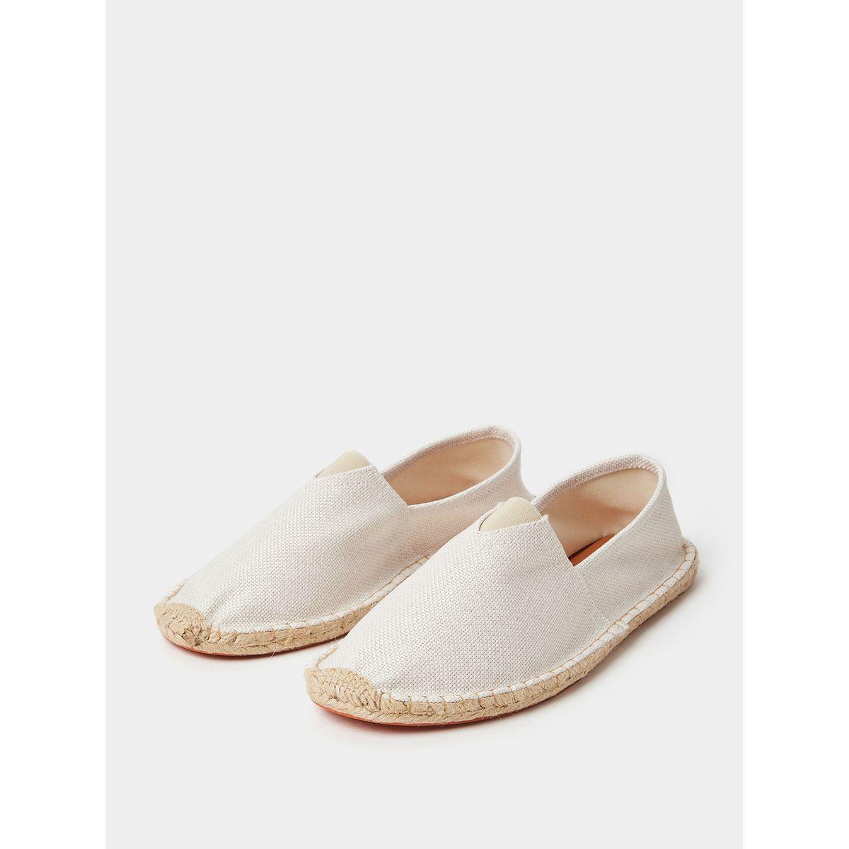 Styli Solid Linen Slip On Casual Espadrille-men-shoes-loafersandmoccasins-image-2