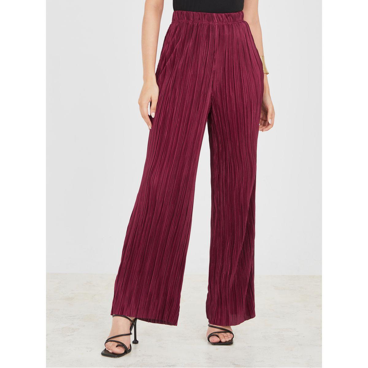 Styli Plisse Wide Leg Pants-women-clothing-bottoms-trousers-image-1