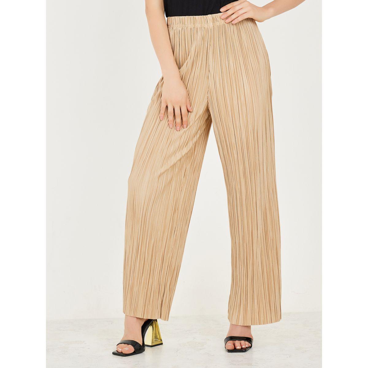 Styli Plisse Straight Leg Trousers-women-clothing-bottoms-trousers-image-1