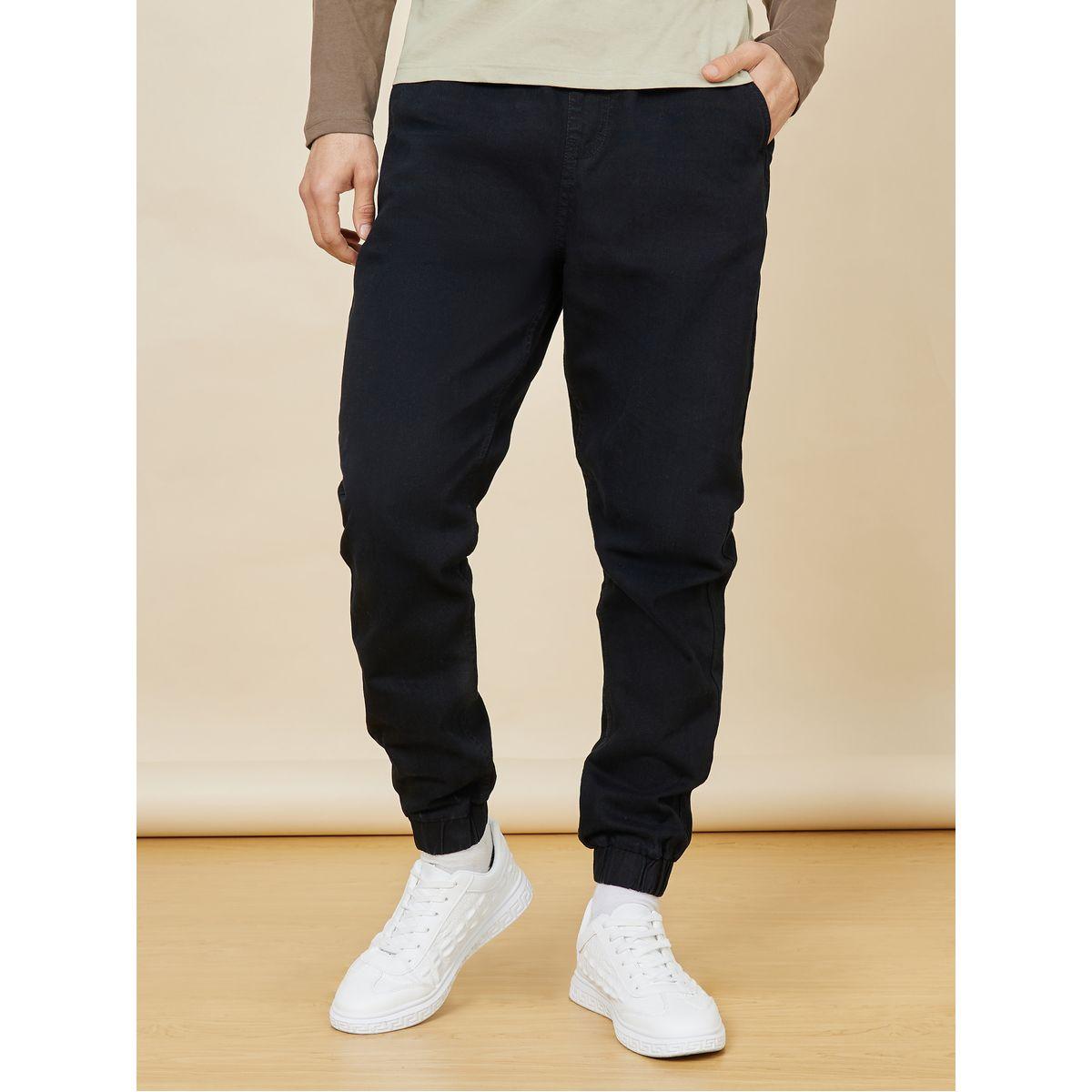 Styli Dark Wash Denim Jogger with Drawstring Waist-men-clothing-bottoms-jeans-image-2