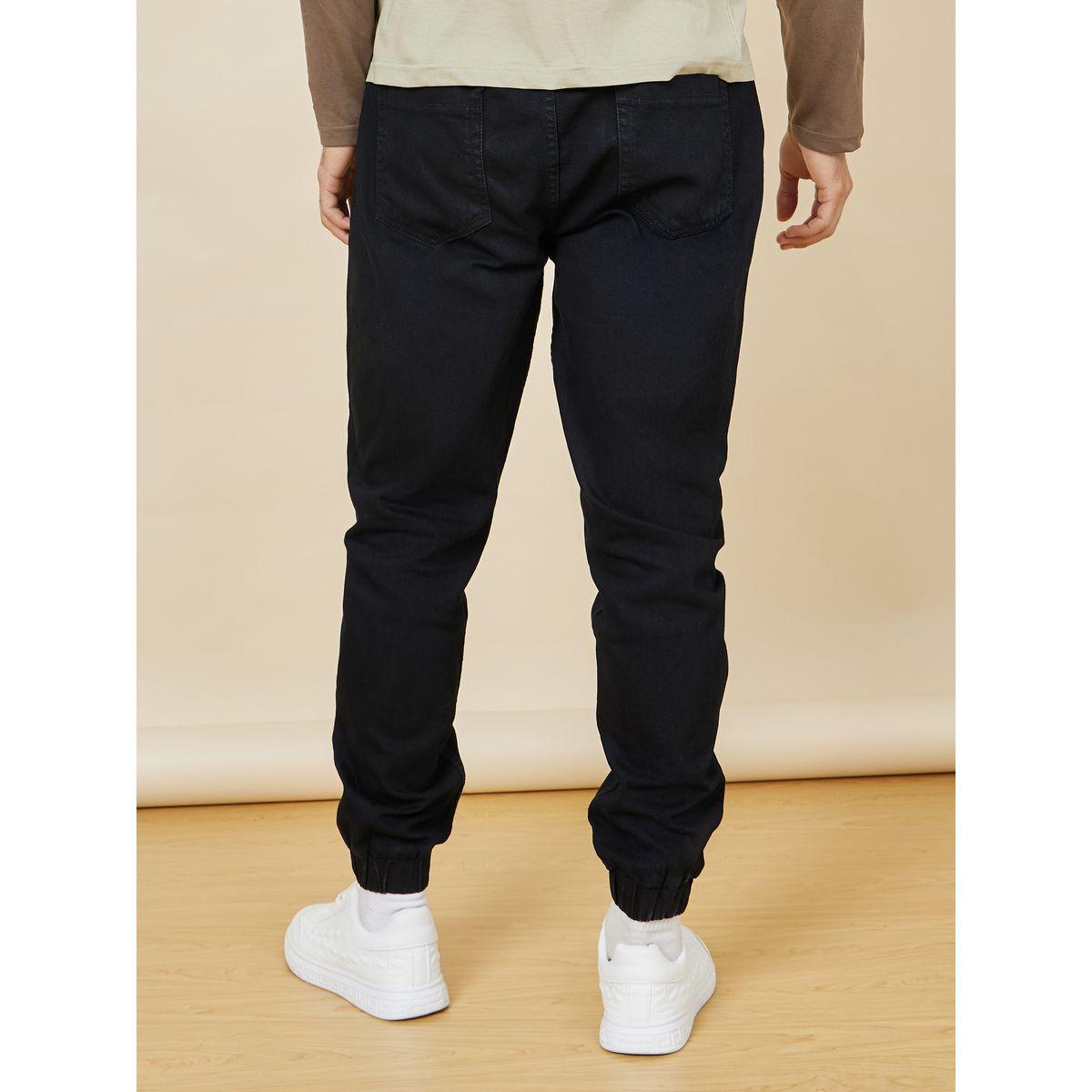 Styli Dark Wash Denim Jogger with Drawstring Waist-men-clothing-bottoms-jeans-image-3