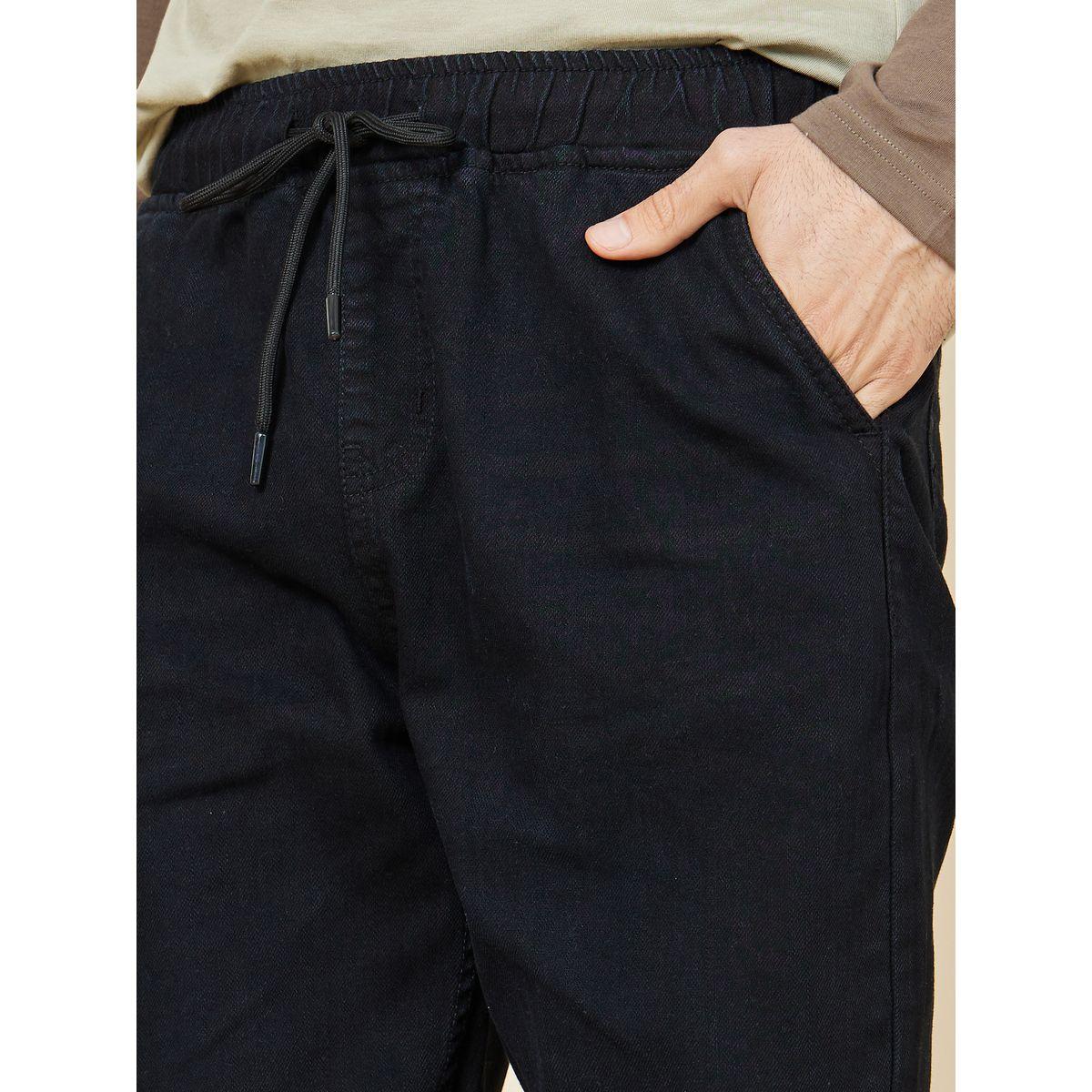 Styli Dark Wash Denim Jogger with Drawstring Waist-men-clothing-bottoms-jeans-image-4