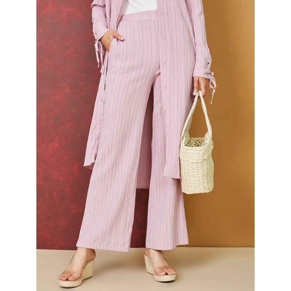 Styli Limited High Rise Textured Wide Leg Pants-women-clothing-bottoms-trousers-image-1
