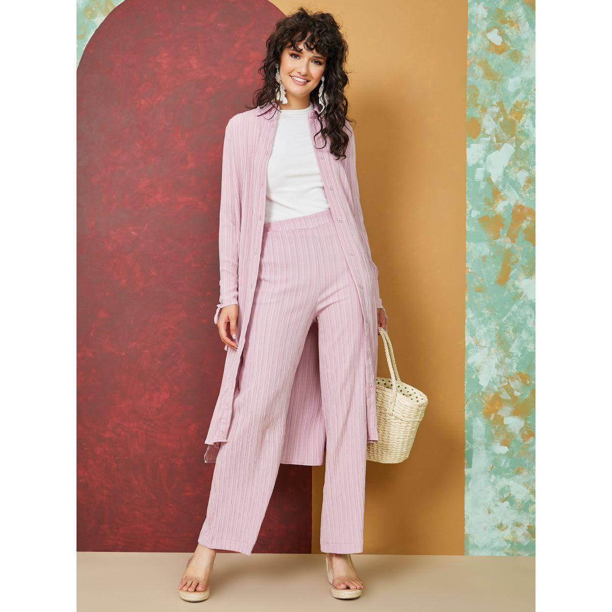 بنطال بقصة واسعة وتفاصيل بارزة الملمس-women-clothing-bottoms-trousers-image-2
