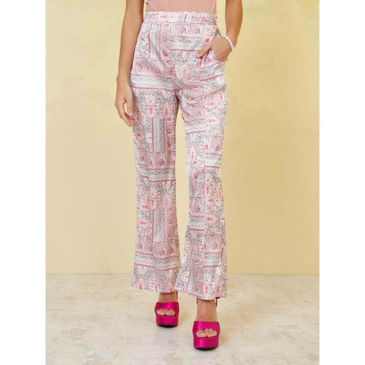 Styli Limited Paisley Print Satin Straight Leg Trouser-women-clothing-bottoms-trousers-image-1