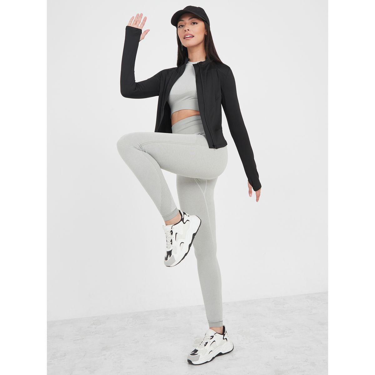 Styli Active Thumbhole Long Sleeves Piped Fitting Activewear Jacket-women-clothing-sportswearandactivewear-coatsandjackets-jackets-image-2