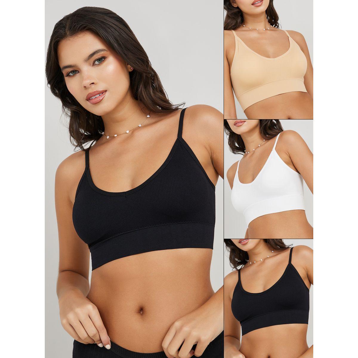 Styli Pack of 3 - Padded Seamfree Crop Top-women-clothing-lingerie-bras-image-1