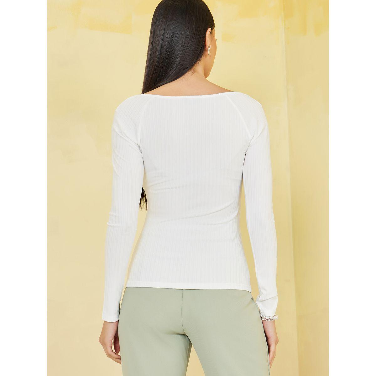 تيشيرت مضلع بأكمام طويلة-women-clothing-tshirts-image-6