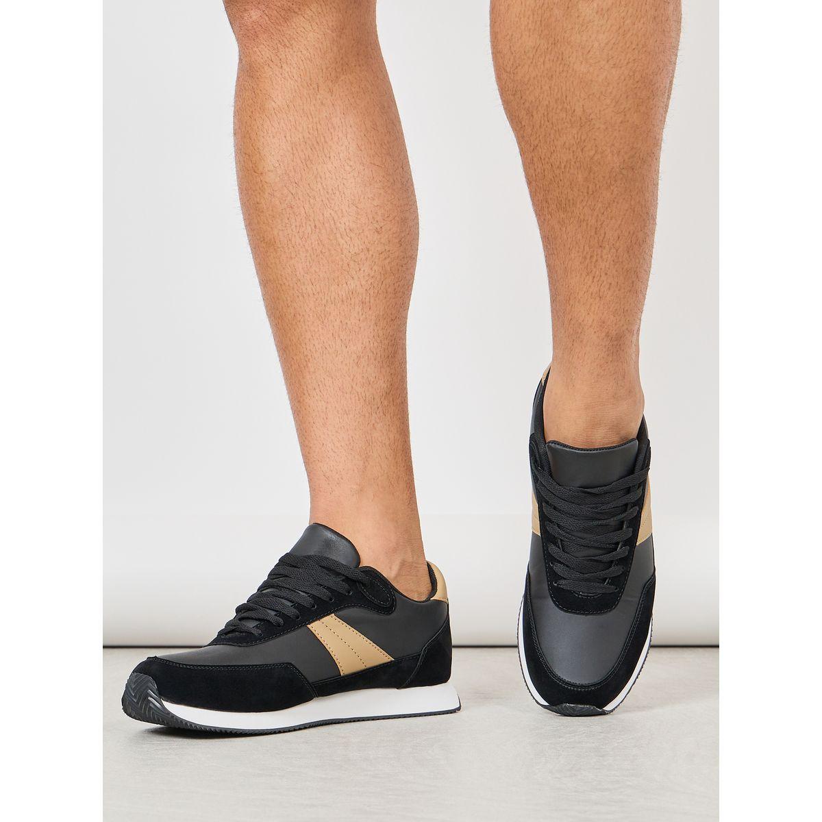 Styli Contrast Suede Upper Elevated Sneakers-men-shoes-sneakers-image-1