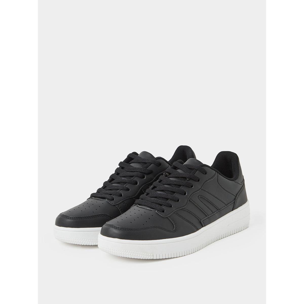 Styli Solid Lace Up Canvas Sneakers-men-shoes-sneakers-image-2
