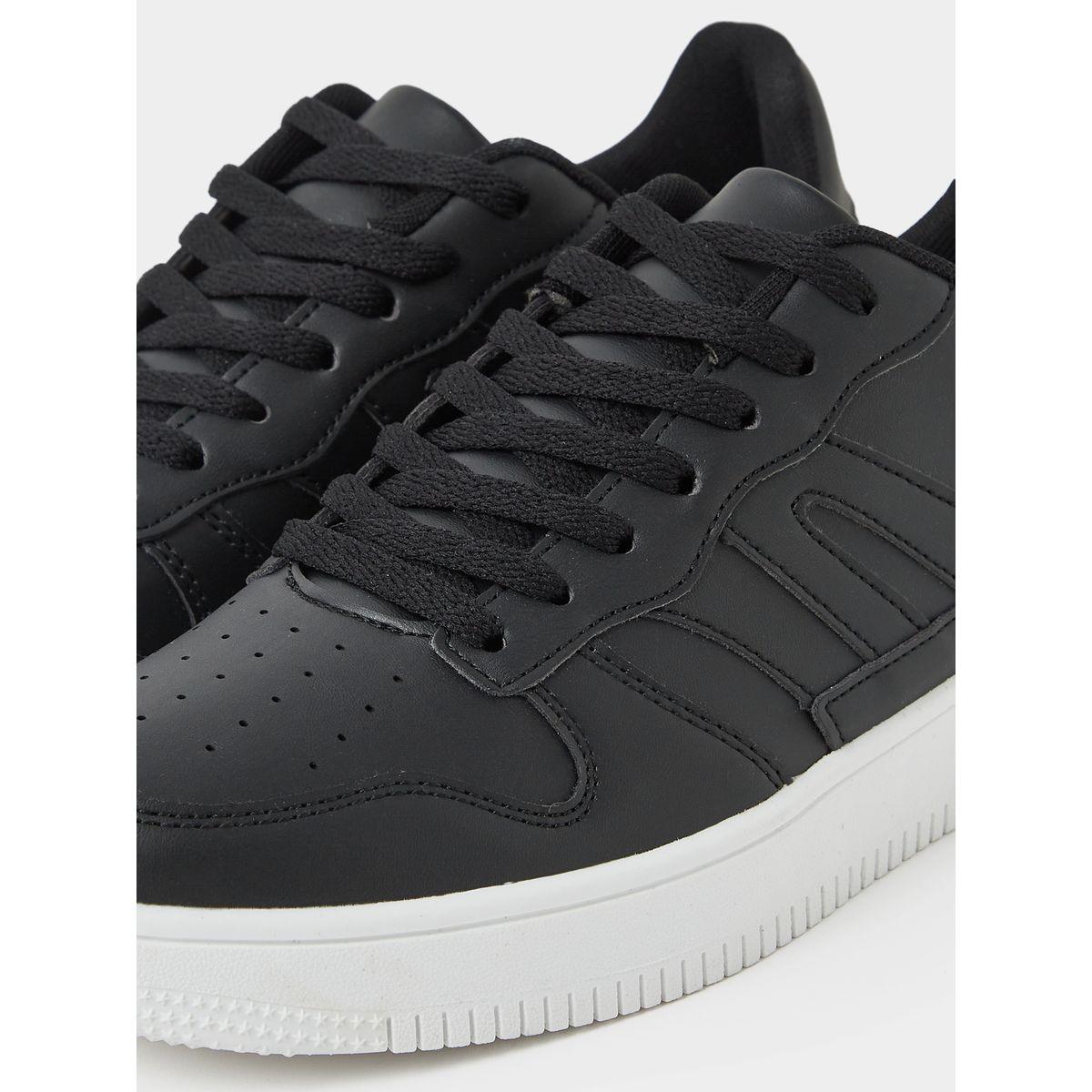 Styli Solid Lace Up Canvas Sneakers-men-shoes-sneakers-image-3