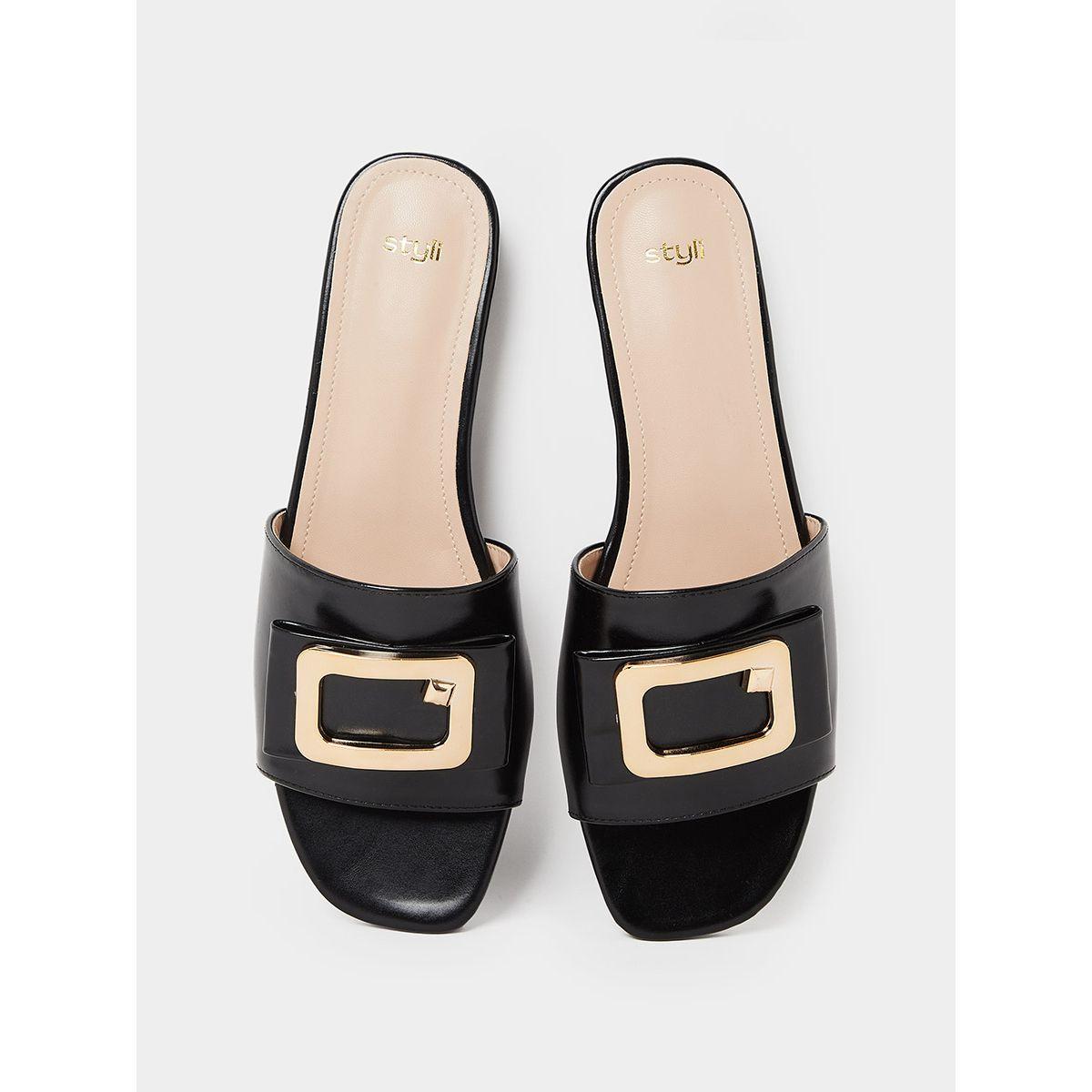 صندل فلات بحلية معدنية-women-shoes-sandals-flats-image-6