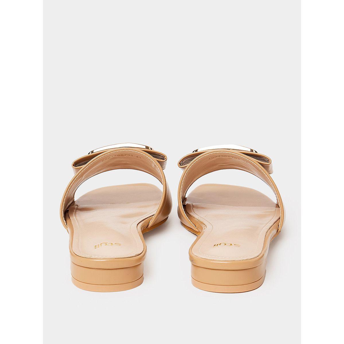 Styli Metal Accent Single Band Flat Sandal-women-shoes-sandals-flats-image-4