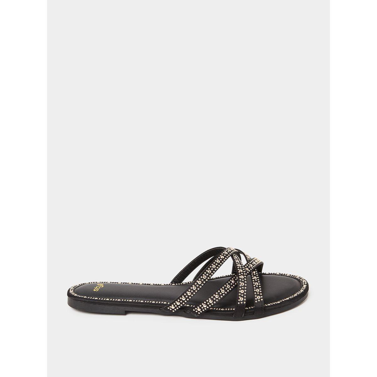 صندل فلات بسيور كروس-women-shoes-sandals-flats-image-2