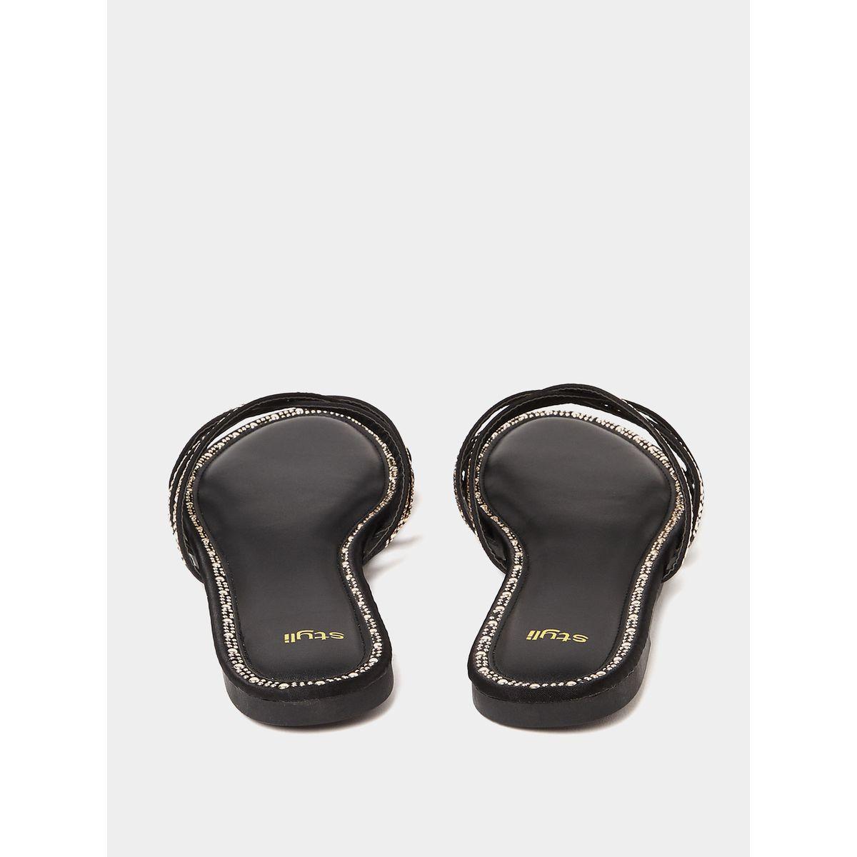 صندل فلات بسيور كروس-women-shoes-sandals-flats-image-4