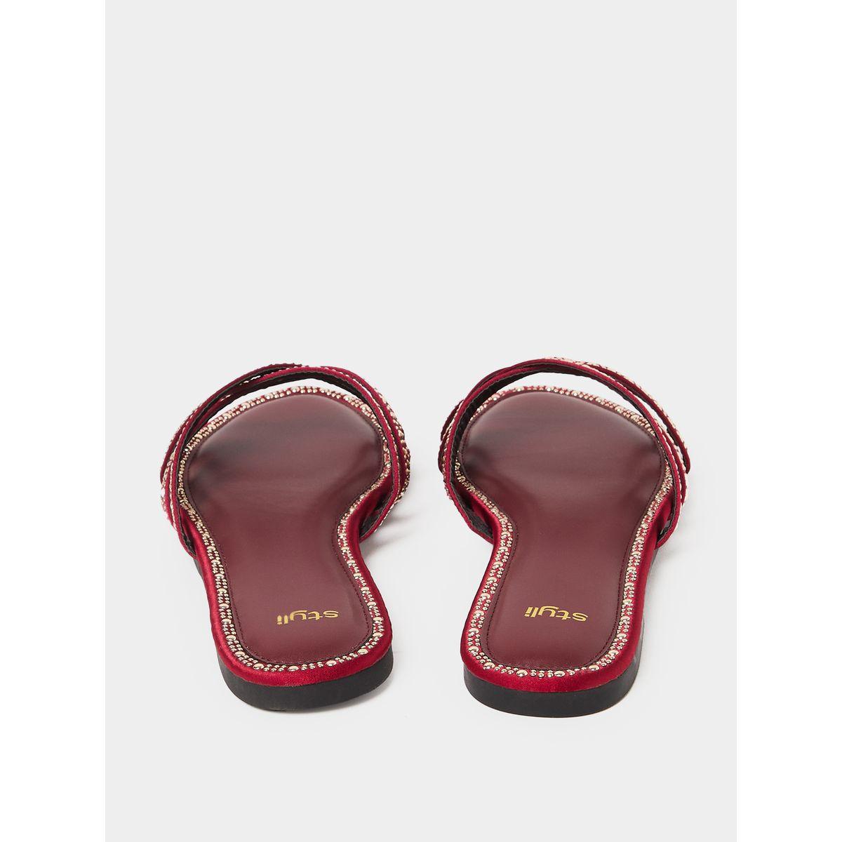 صندل فلات بسيور كروس-women-shoes-sandals-flats-image-4