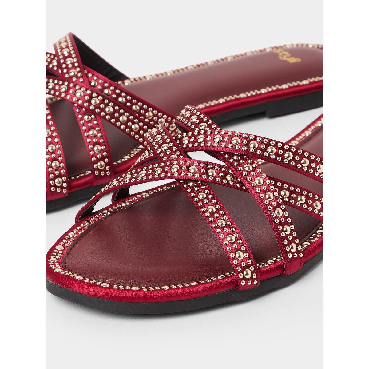 صندل فلات بسيور كروس-women-shoes-sandals-flats-image-3