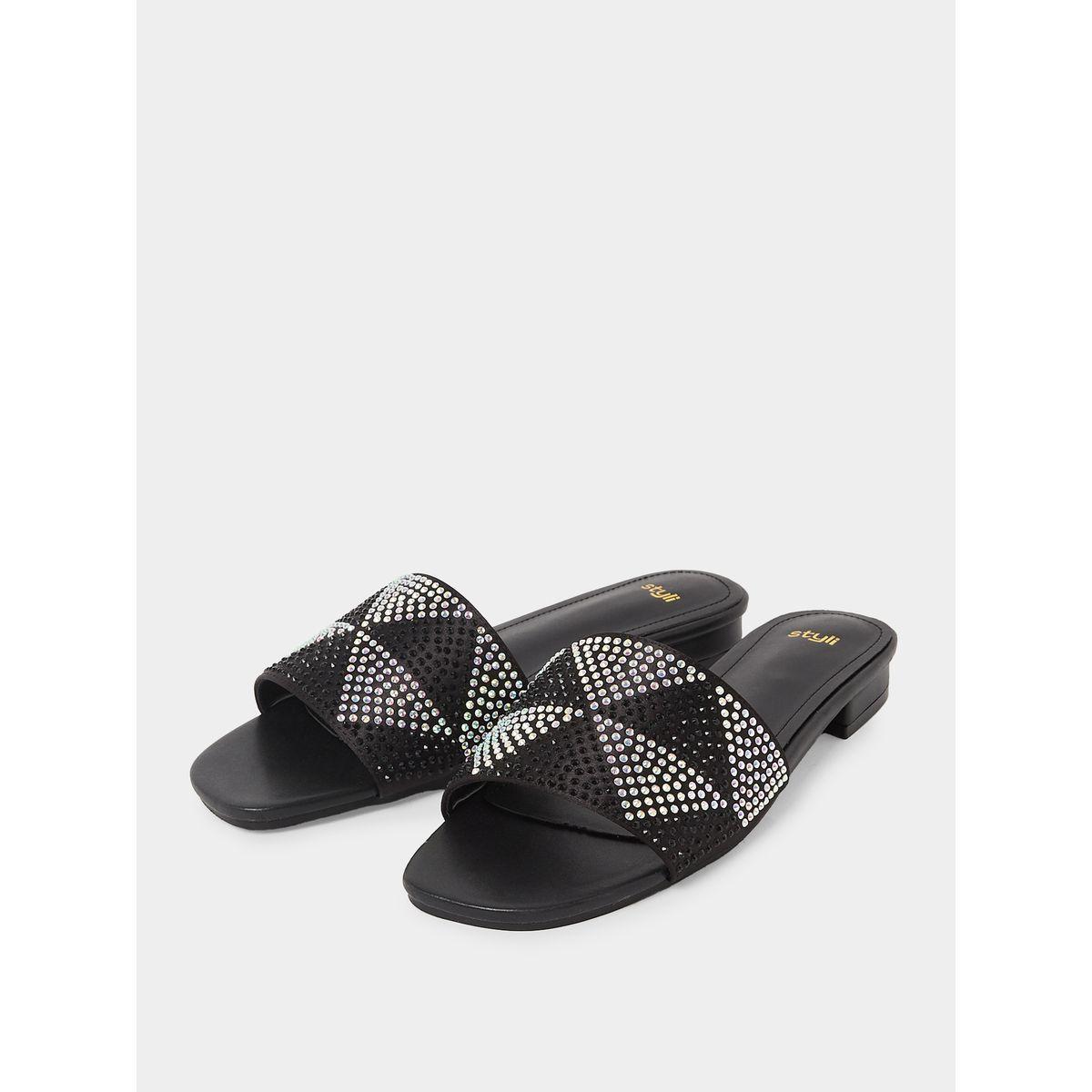 صندل فلات مزين بحجر الراين-women-shoes-sandals-flats-image-2