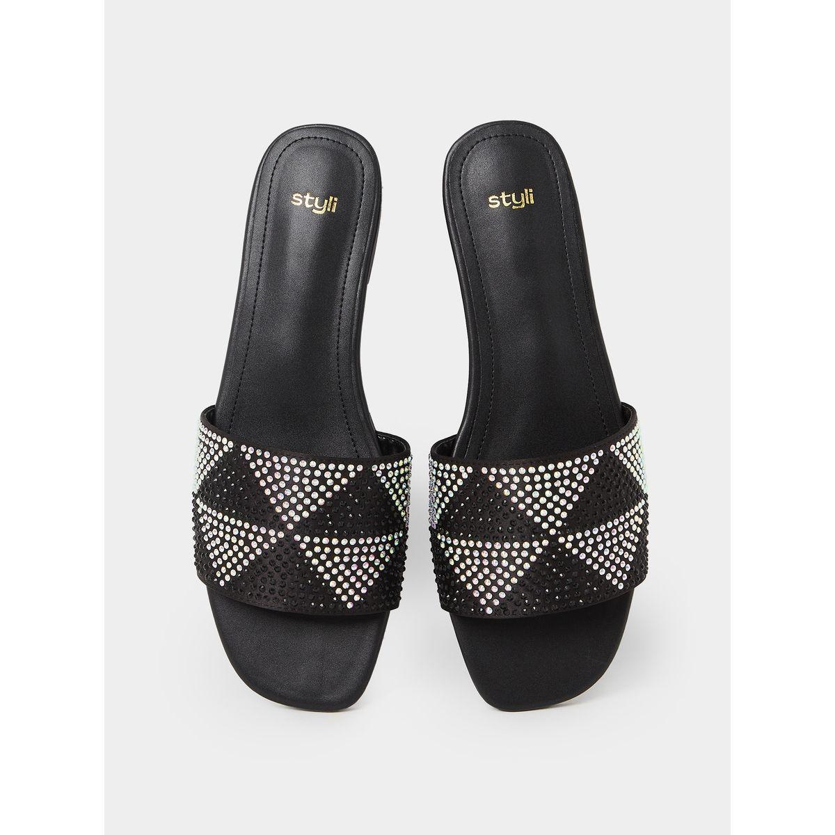 صندل فلات مزين بحجر الراين-women-shoes-sandals-flats-image-5