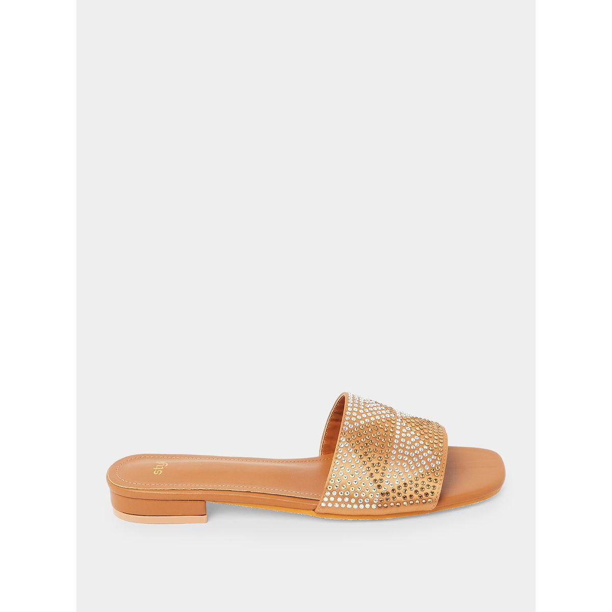 صندل فلات مزين بحجر الراين-women-shoes-sandals-flats-image-1