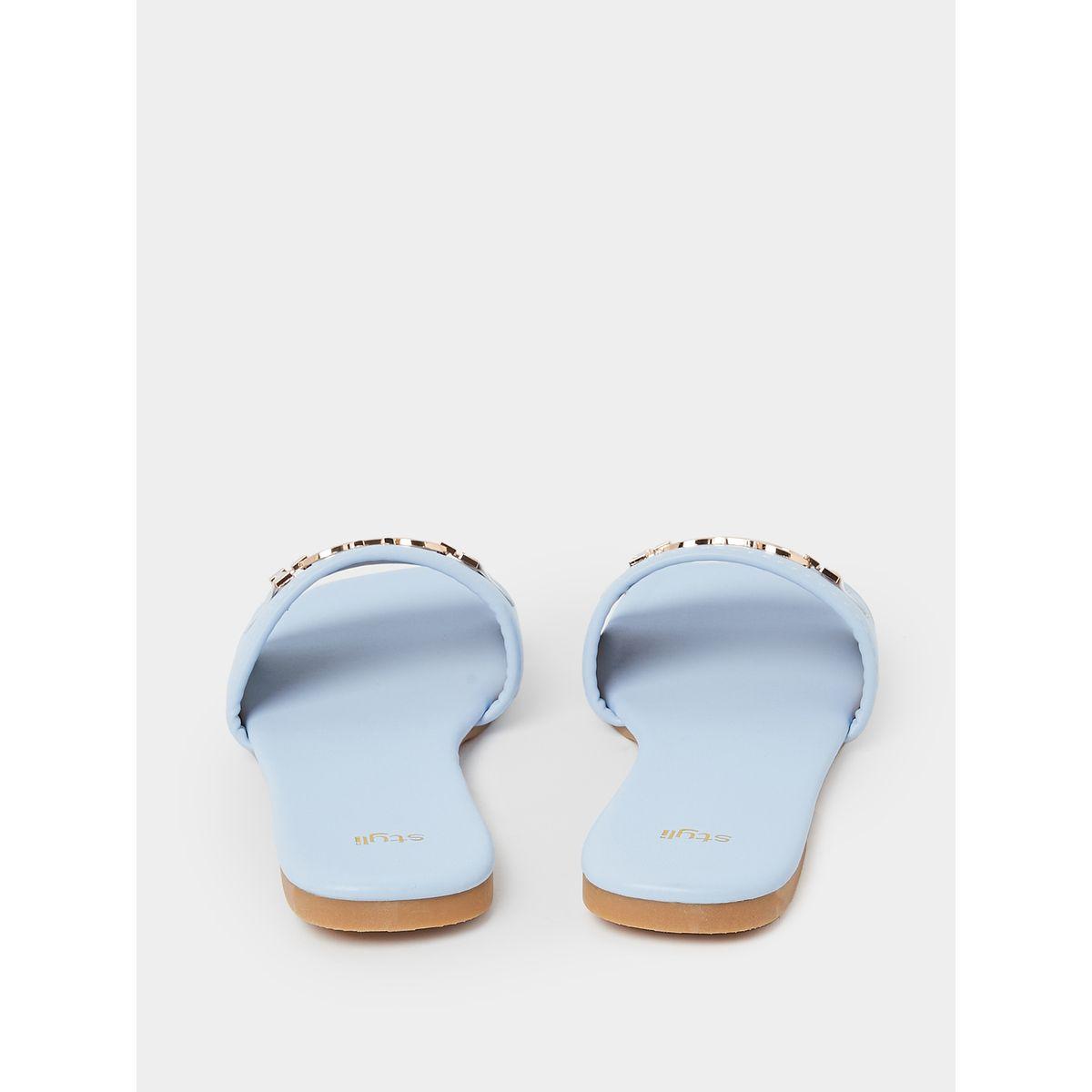 Styli Horseshoe Buckle Detail Strap Flat Sandals-women-shoes-sandals-flats-image-3
