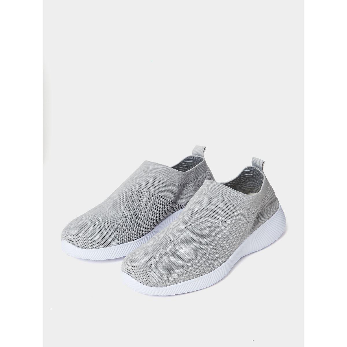 Styli Textile Knitted Upper Casual Slip On Shoes-women-shoes-loafersandmoccasins-image-3