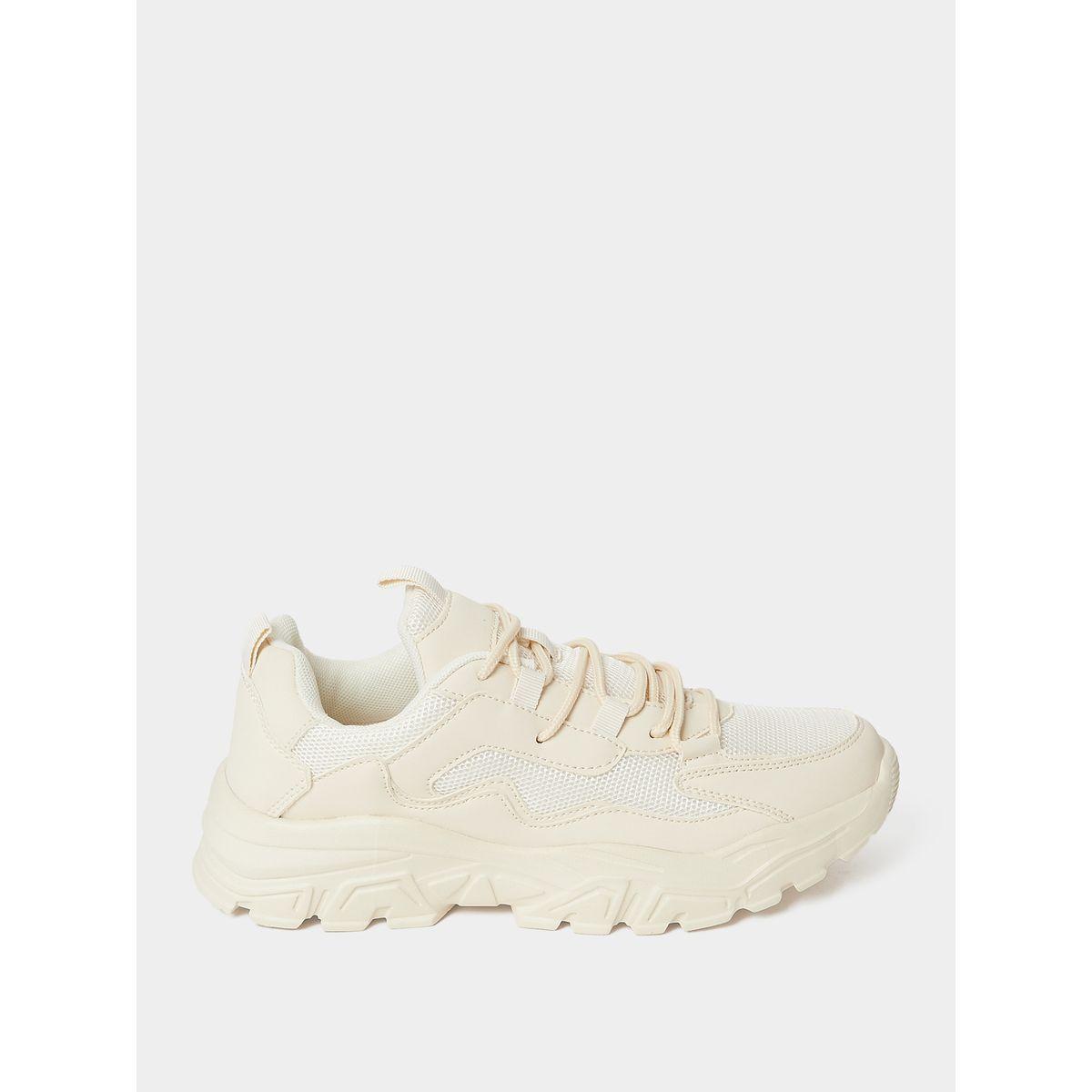 Styli Chunky Bottom Cleated Sole  Lace Up Sneakers-women-shoes-sneakers-image-2