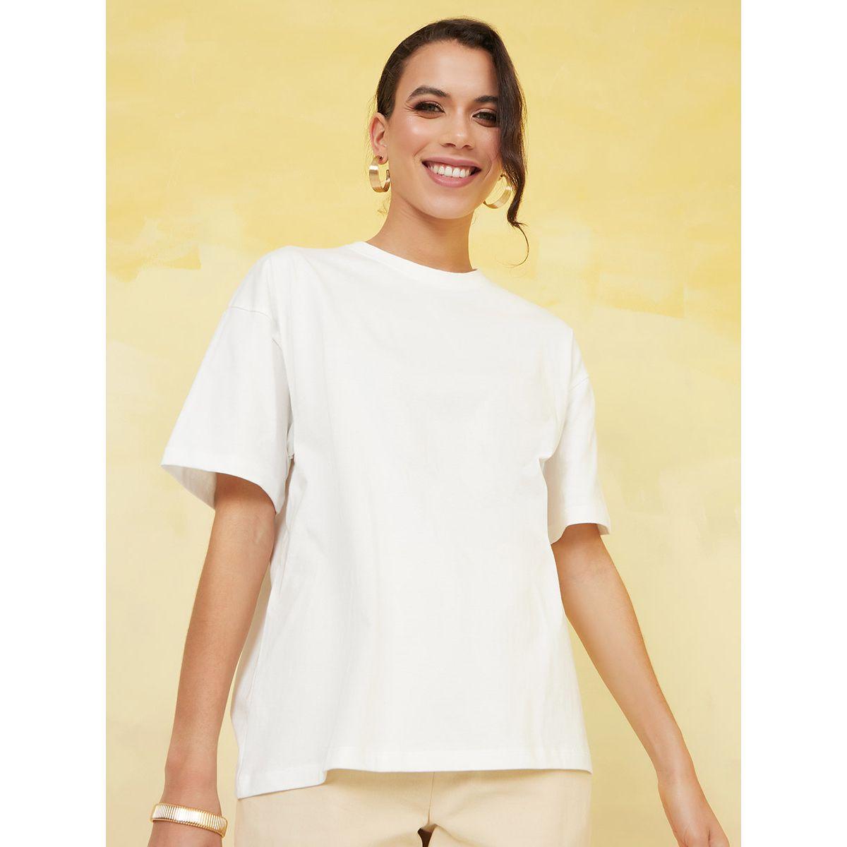 Styli Oversized Good Things Are Coming Slogan Longline T-Shirt-women-clothing-tshirts-image-2