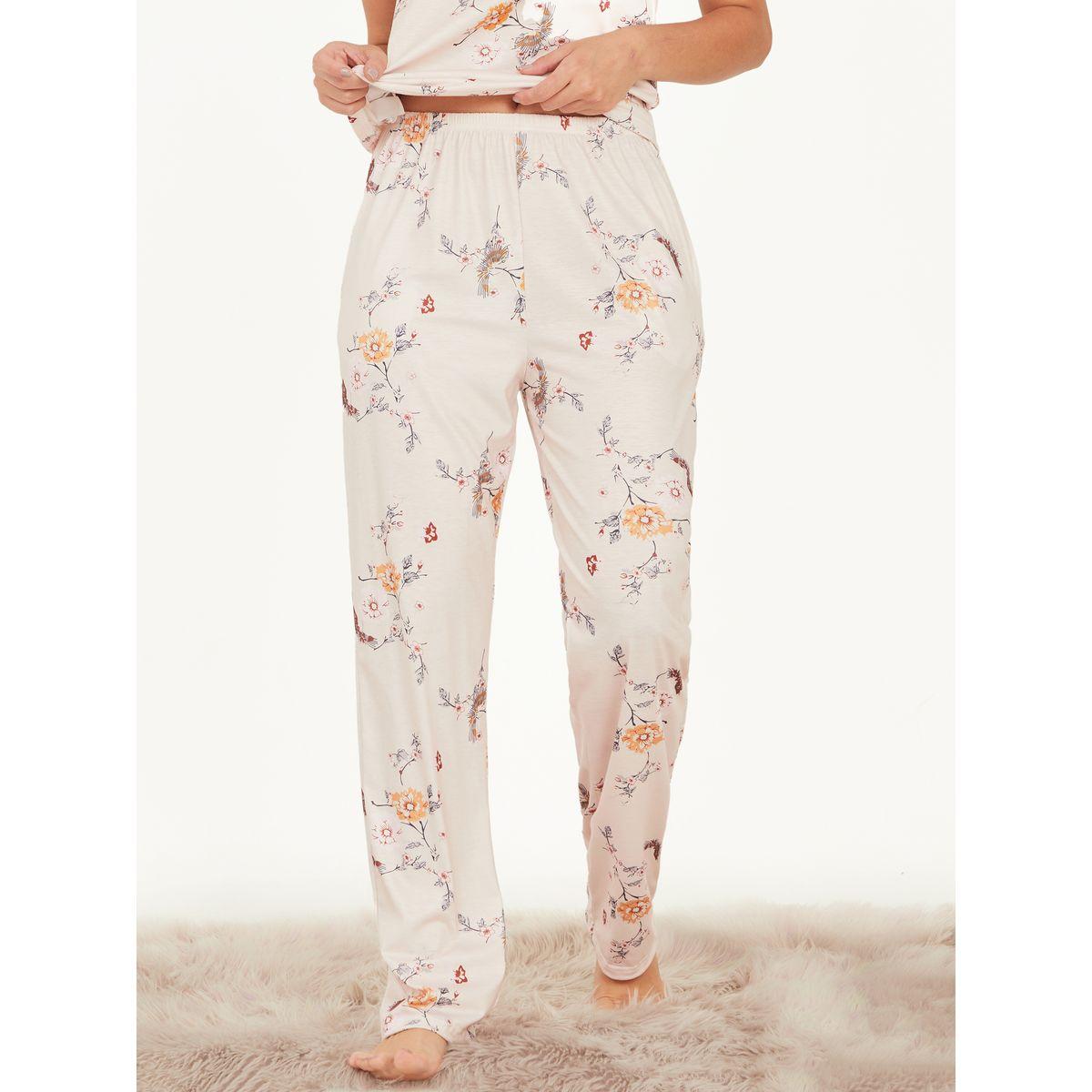Styli Unwind Pack of 3 - Floral Print Cami, Trouser and Robe Set-women-clothing-nightwear-pyjamas-longsets-image-6