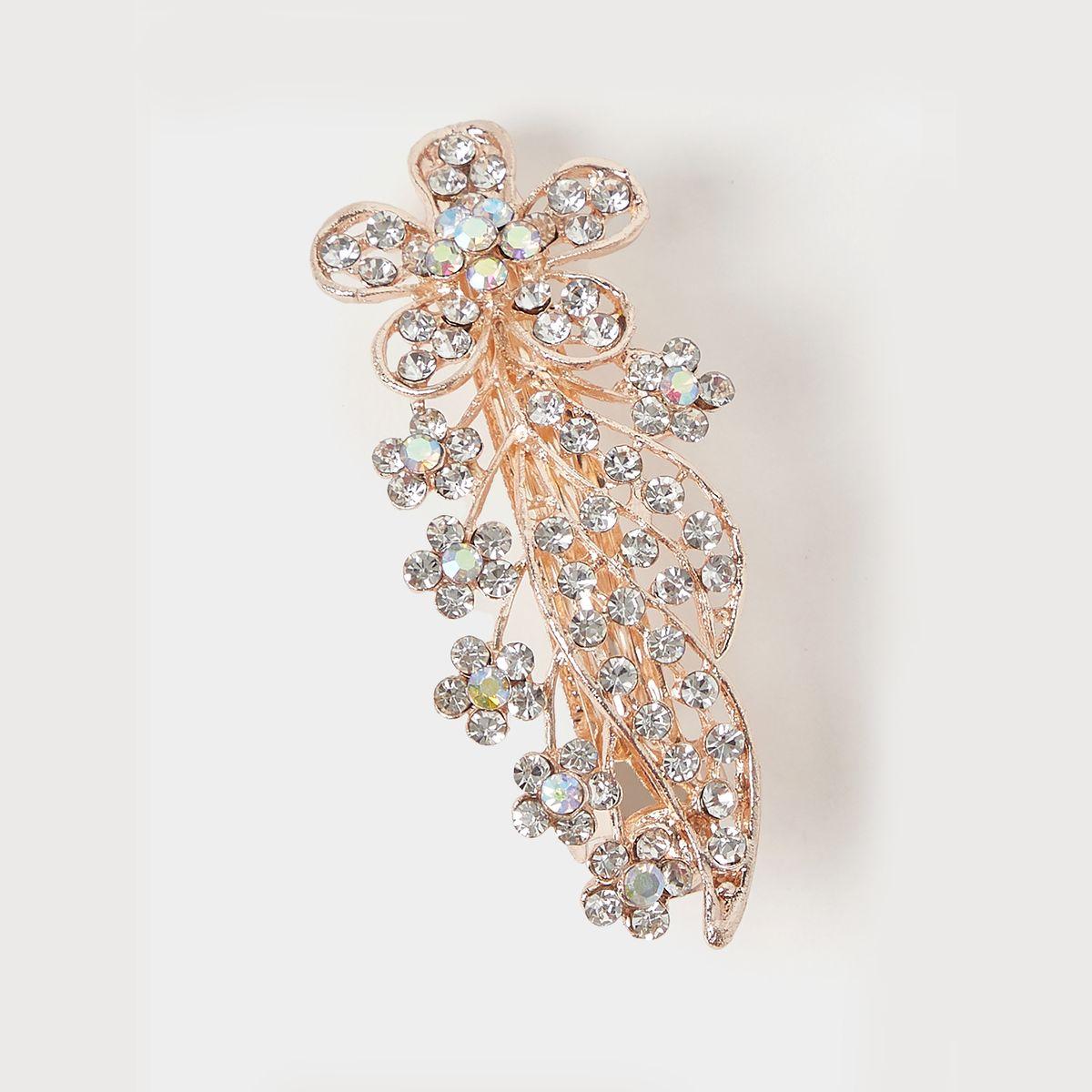Styli Floral Embellished Hair Clip-women-hairaccessories-clips-image-1