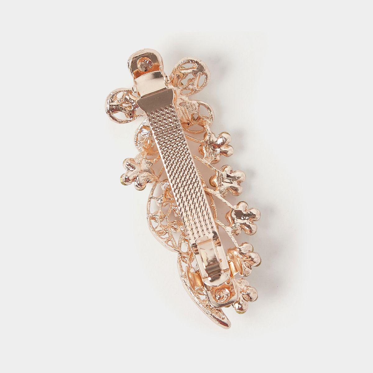 Styli Floral Embellished Hair Clip-women-hairaccessories-clips-image-3