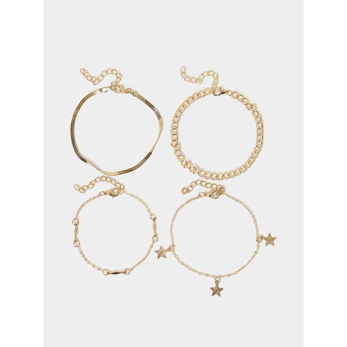 مجموعة من 4 أساور يد عصرية-women-watchesandjewellery-jewellery-banglesandbracelets-image-2