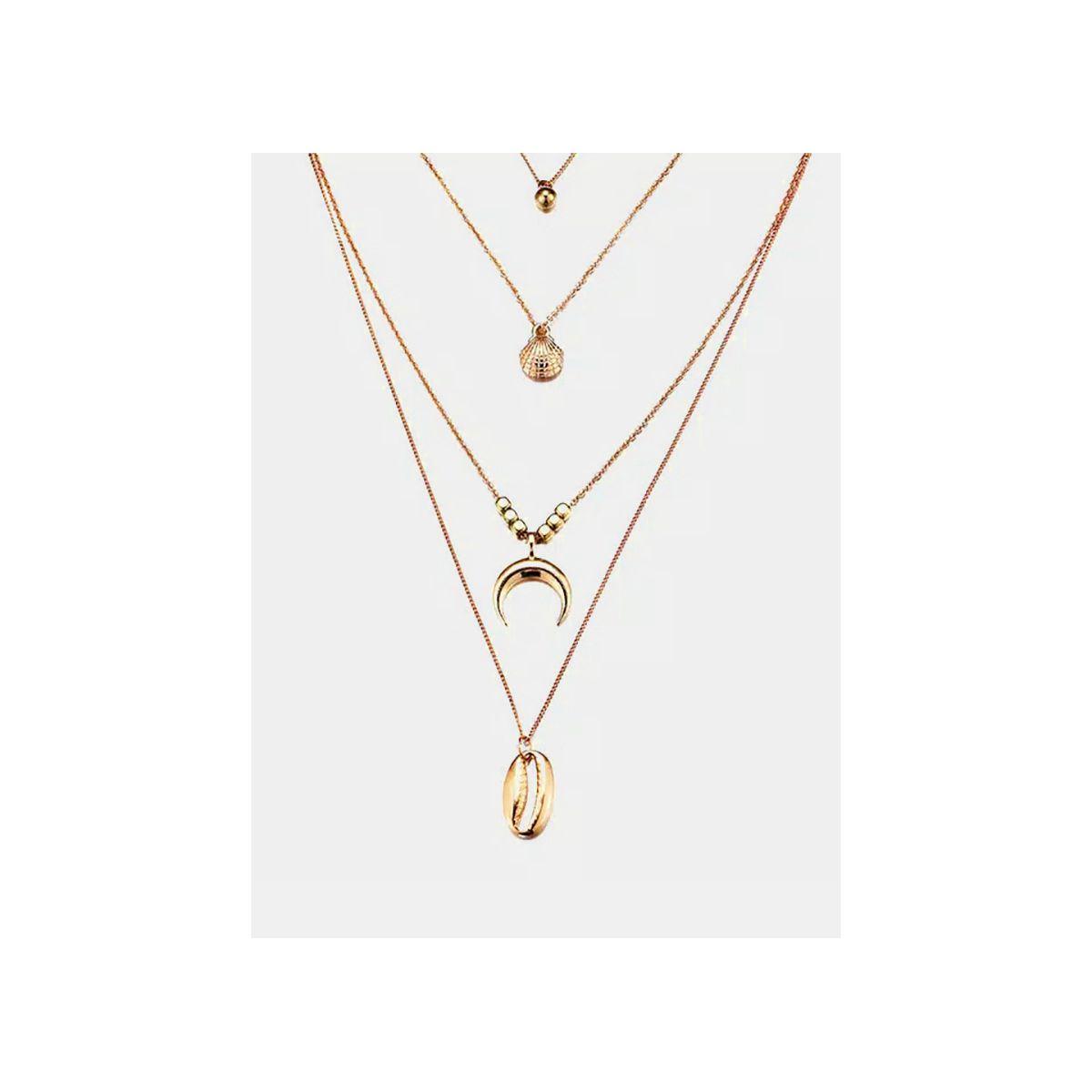 Styli Shell Drop Layer Necklace-women-watchesandjewellery-jewellery-necklacesandpendants-image-1