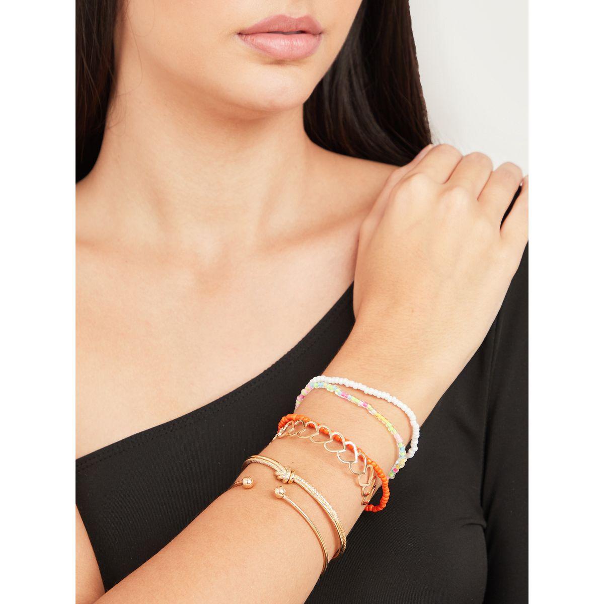 Styli Set of 6 - Beaded Heart Bracelet-women-watchesandjewellery-jewellery-banglesandbracelets-image-1