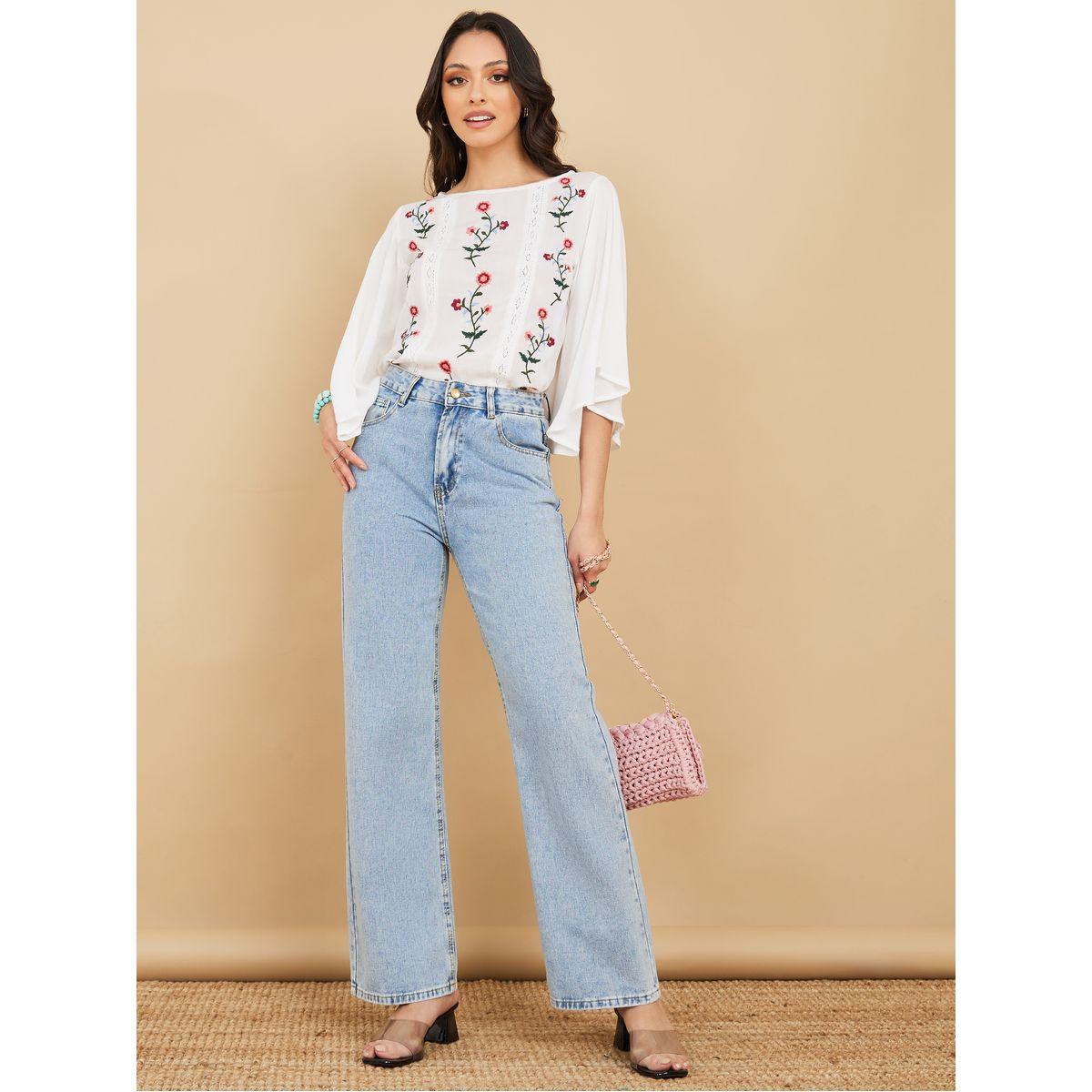 Styli Embroidered Kimono Sleeves Top-women-clothing-shirtsandblouses-shirts-image-2