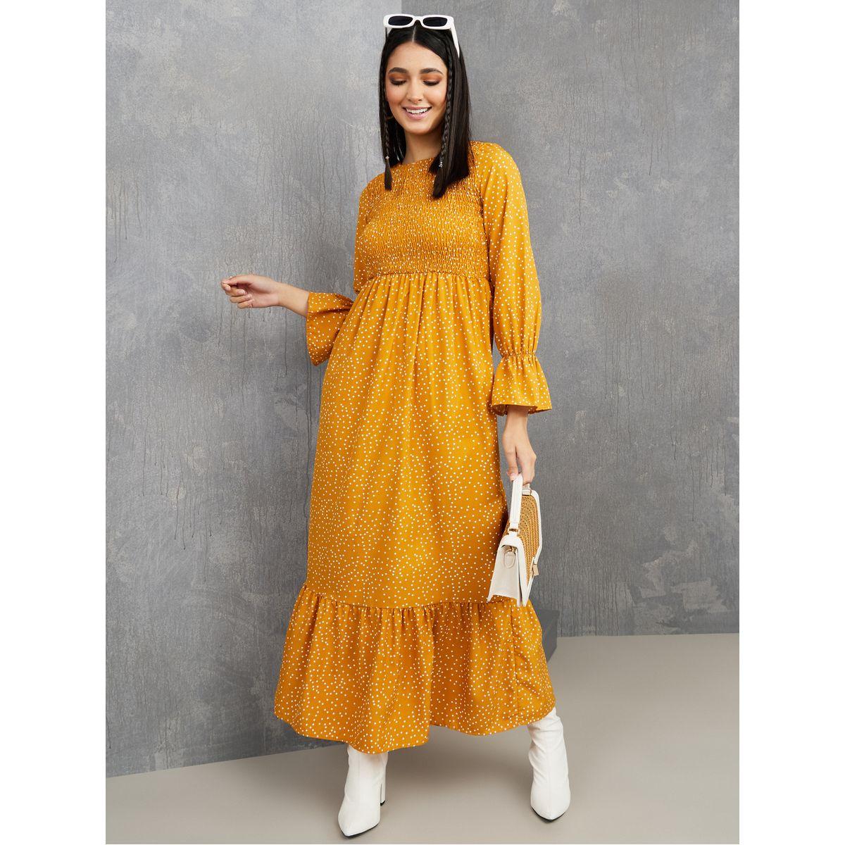 Styli High Neck Flare Hem Detail Maxi Dress-women-clothing-dresses-image-1