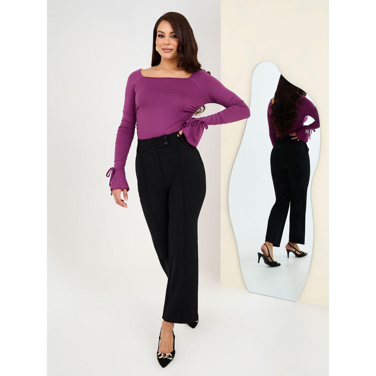 Styli Fitted Single Jersey Square Neck Bodysuit-women-clothing-tshirts-image-2