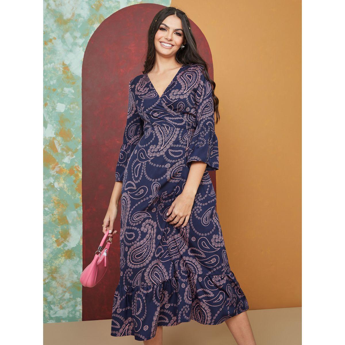 فستان ميدي بنمط لف-women-clothing-dresses-image-2