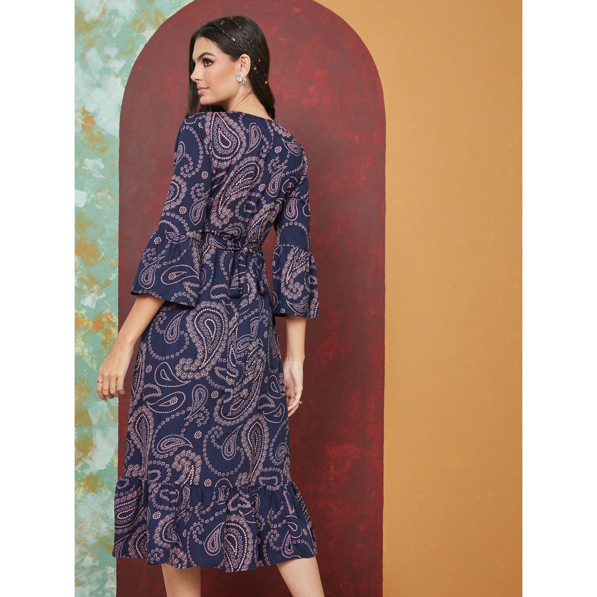 Styli Paisley Print Wrap Midi Dress-women-clothing-dresses-image-4