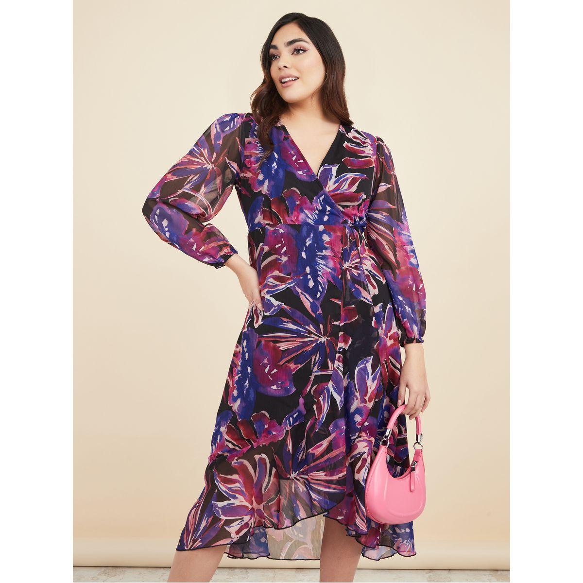 Styli All Over Print Wrap Midi Dress-women-clothing-dresses-image-1